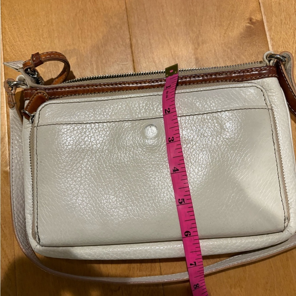 Brighton London Groove crossbody organizer leather  bag purse ivory - Picture 8 of 8